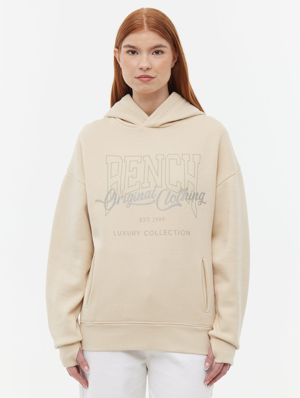 Theda chandail oversize à capuchon logo athlétique