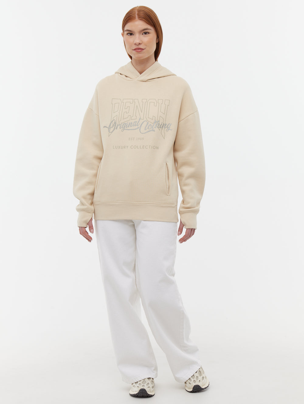 Theda chandail oversize à capuchon logo athlétique