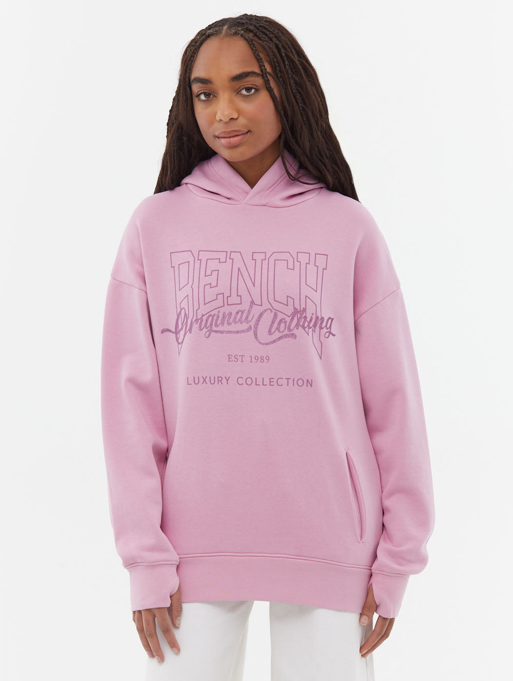 Theda chandail oversize à capuchon logo athlétique