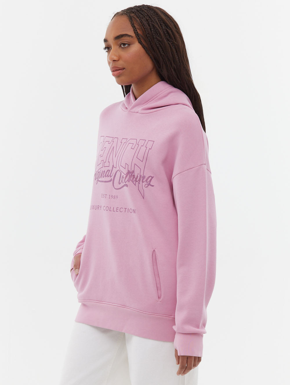 Theda chandail oversize à capuchon logo athlétique