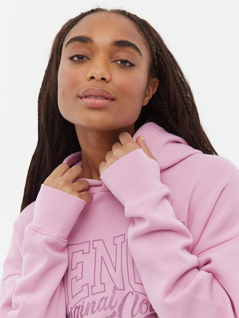Theda chandail oversize à capuchon logo athlétique