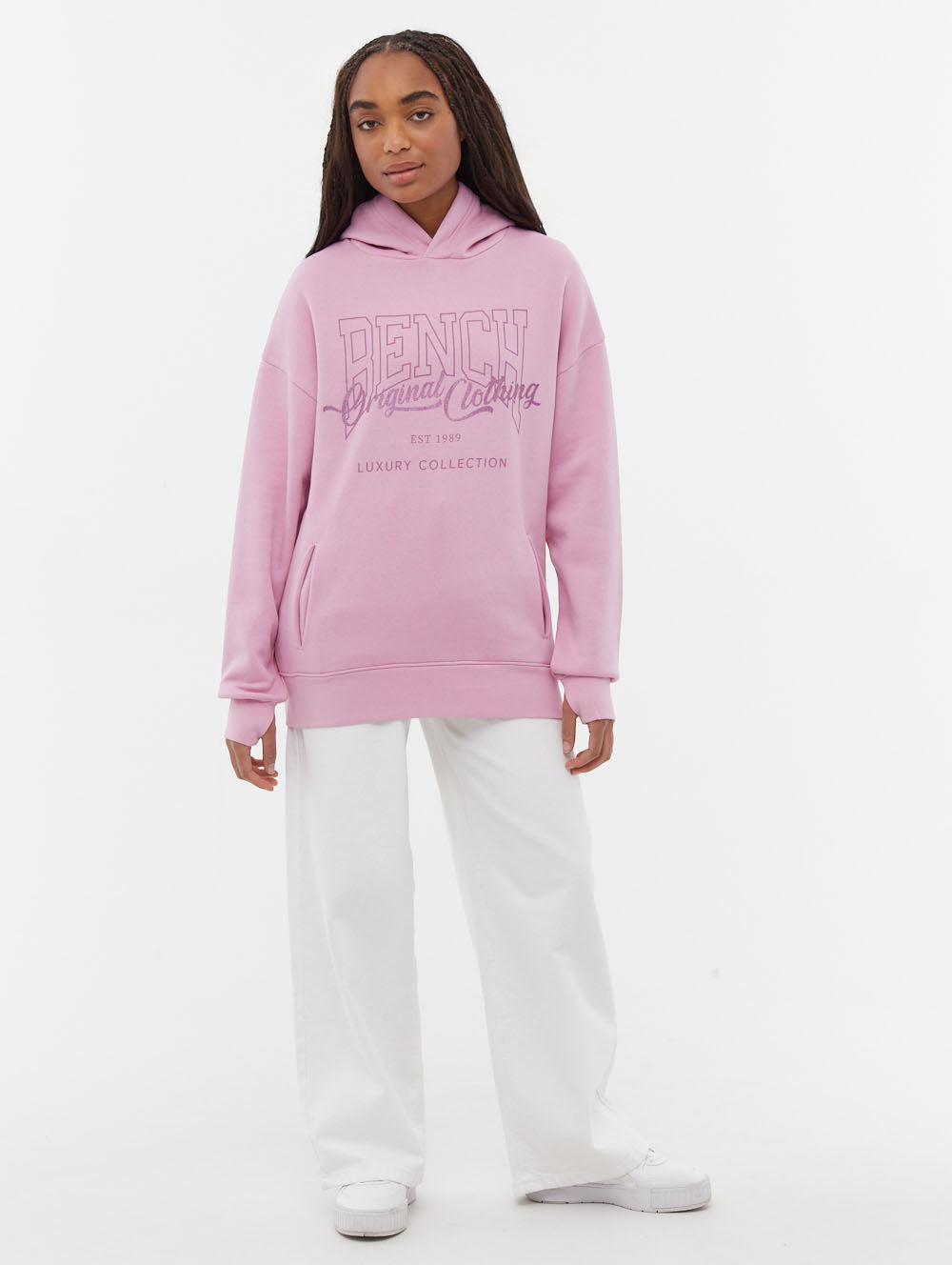 Theda chandail oversize à capuchon logo athlétique