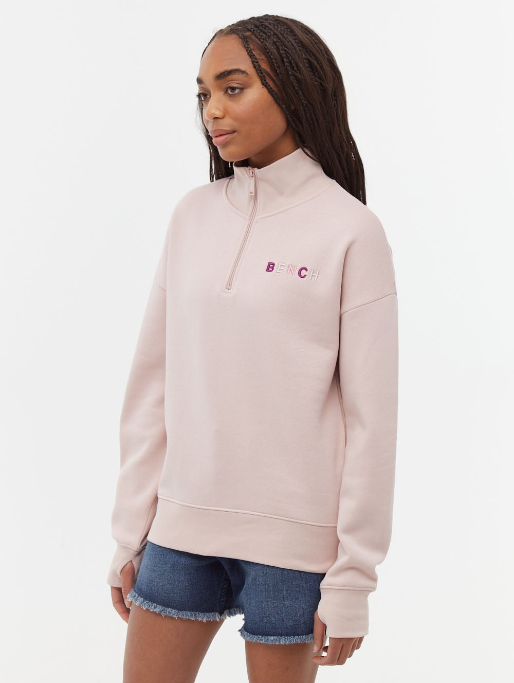 Huntley chandail demi-zip à col montant