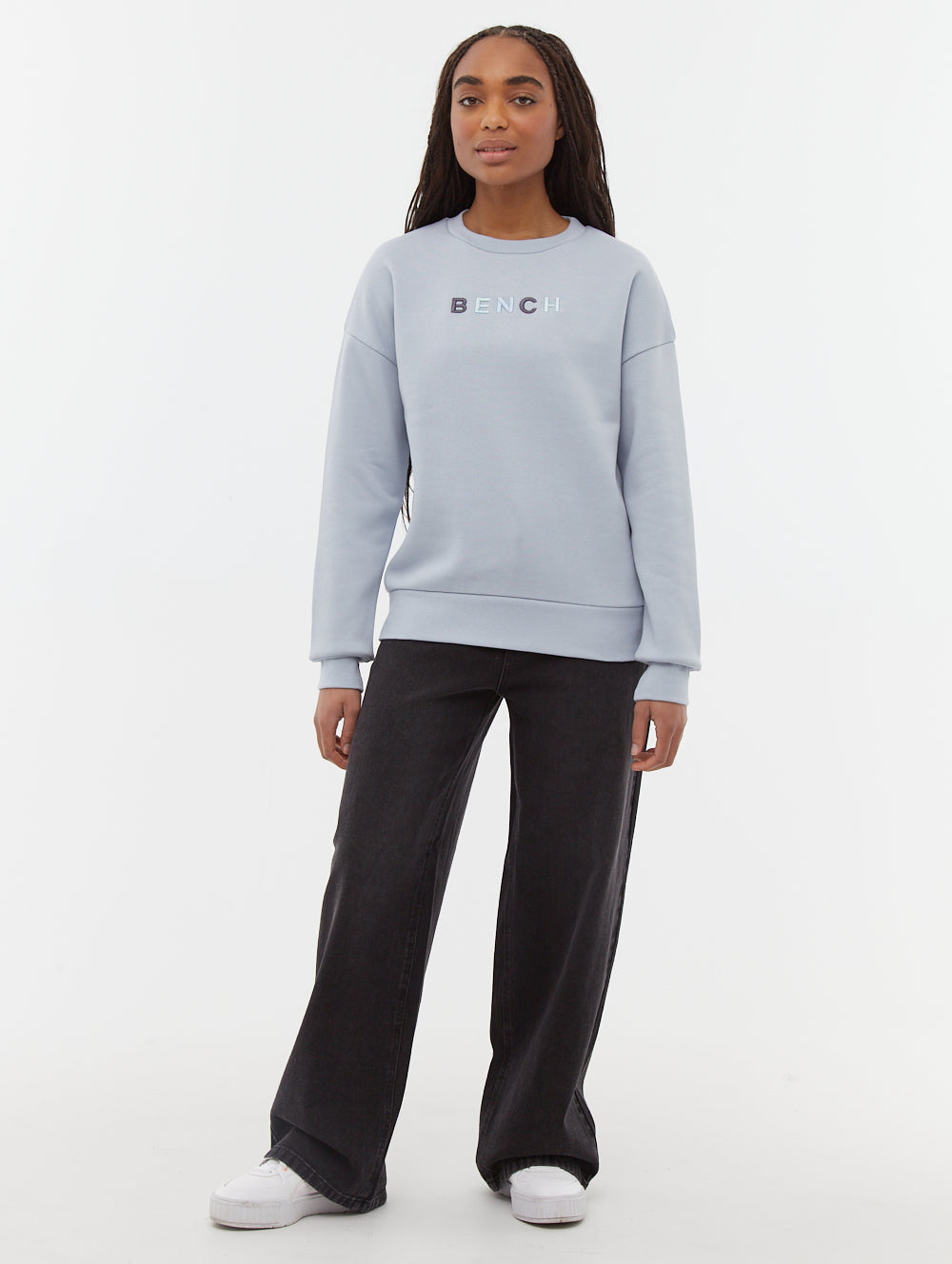 Lilem chandail à col rond lettres blocs