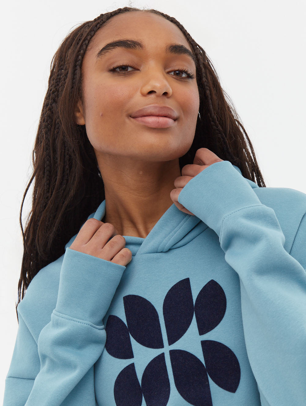 Tyna chandail oversize à capuchon graphique