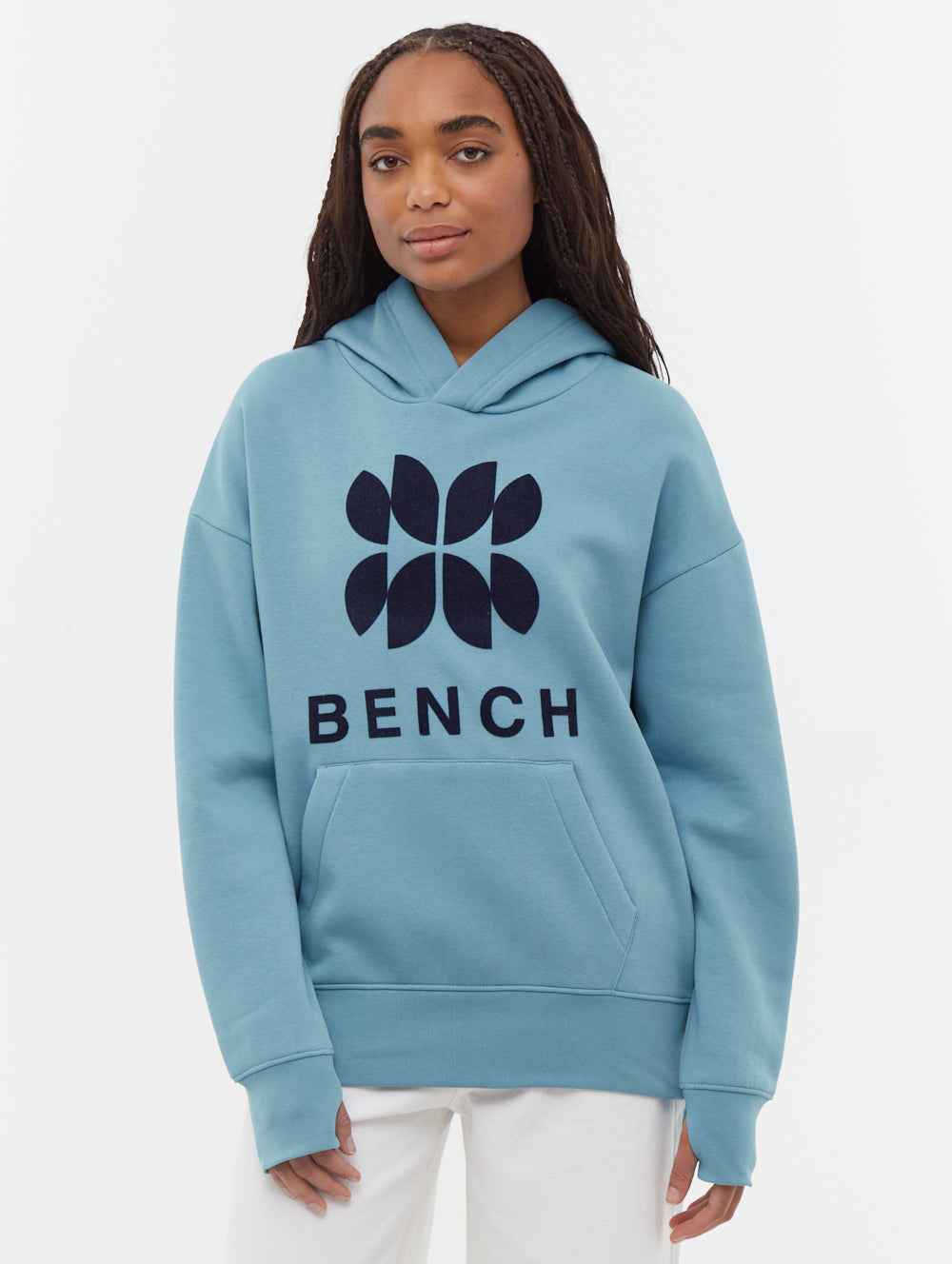 Tyna chandail oversize à capuchon graphique