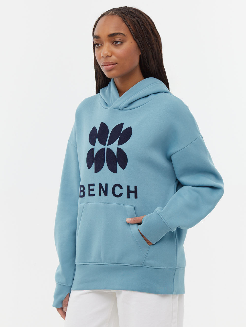 Tyna chandail oversize à capuchon graphique