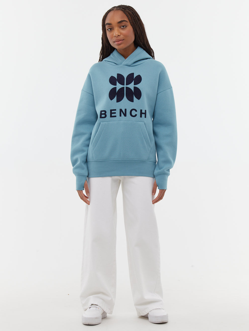 Tyna chandail oversize à capuchon graphique