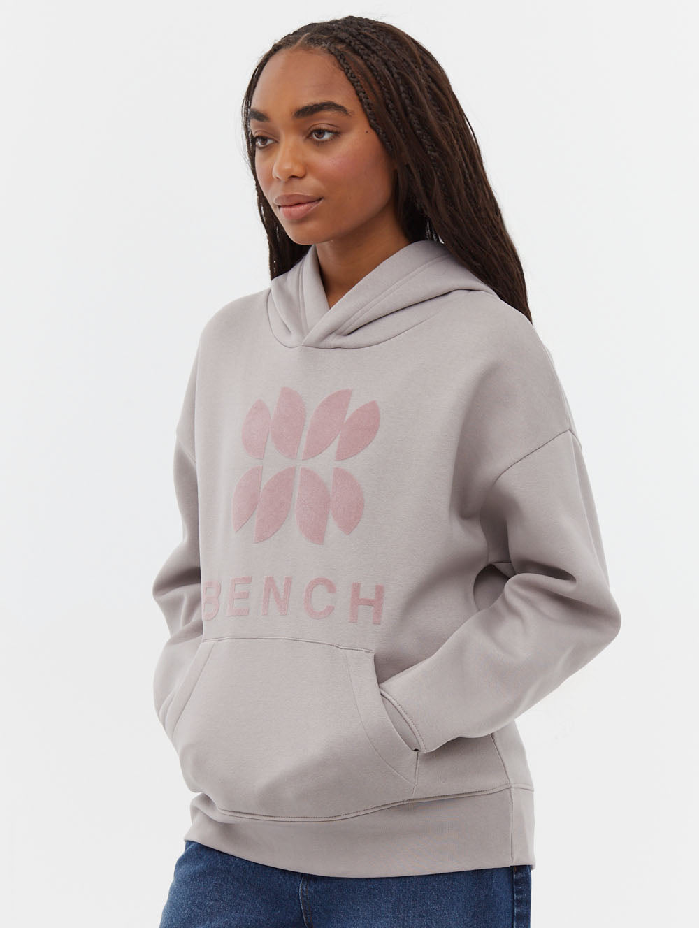 Tyna chandail oversize à capuchon graphique