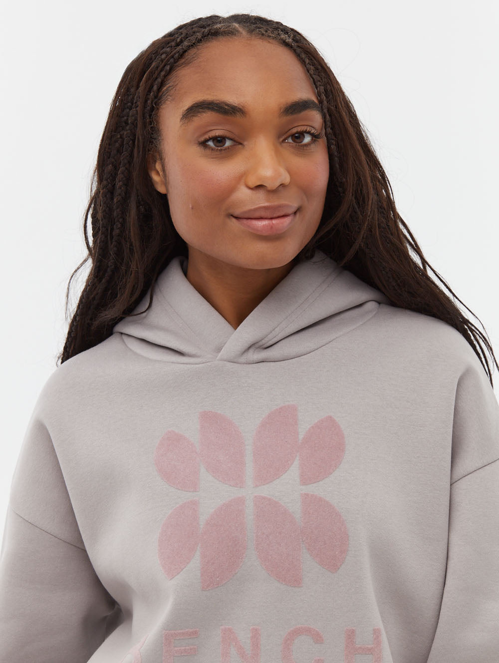 Tyna chandail oversize à capuchon graphique