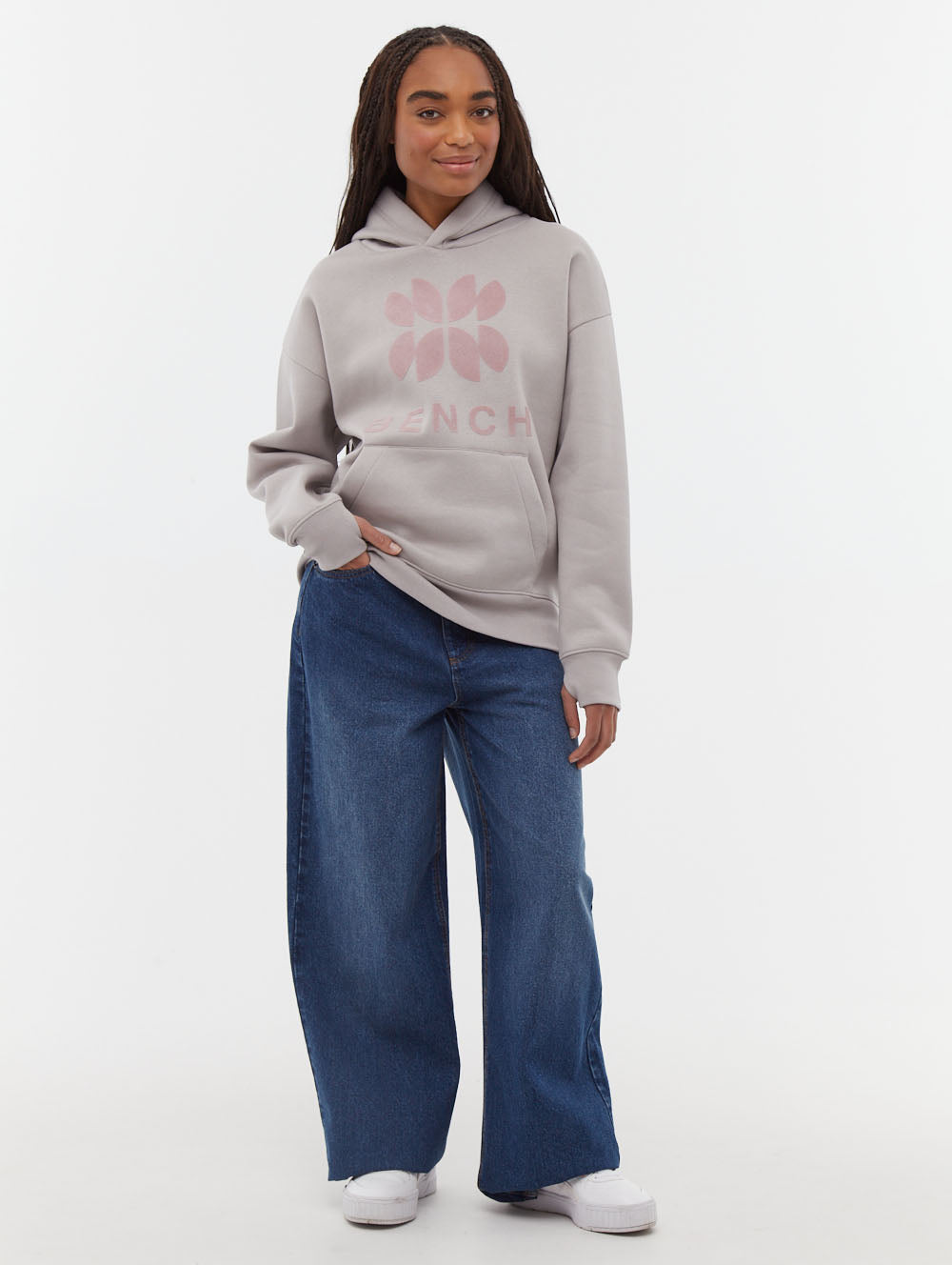 Tyna chandail oversize à capuchon graphique