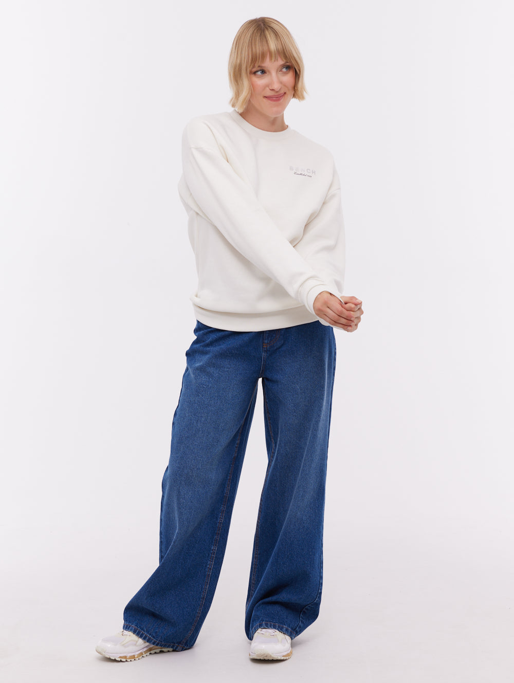 Gerna chandail à col rond imprimé au dos - Blanc