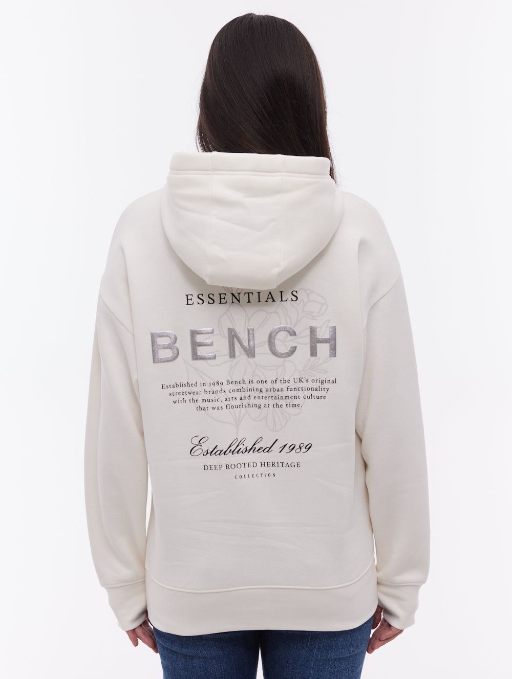 Harmy chandail à capuchon avec graphique au dos - Blanc