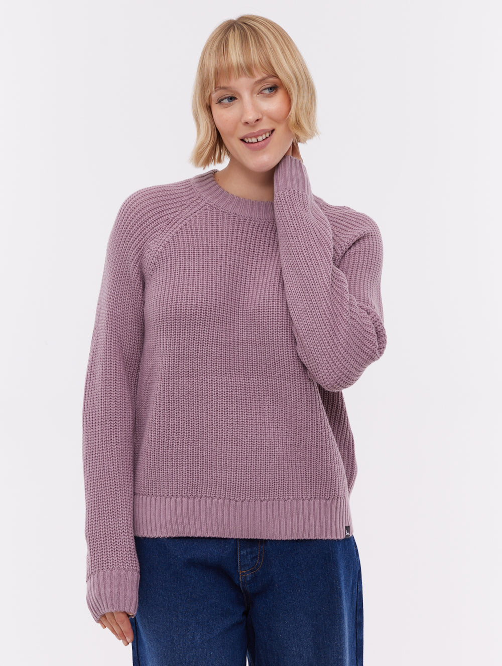 Georgiana chandail raglan à col rond - Violet