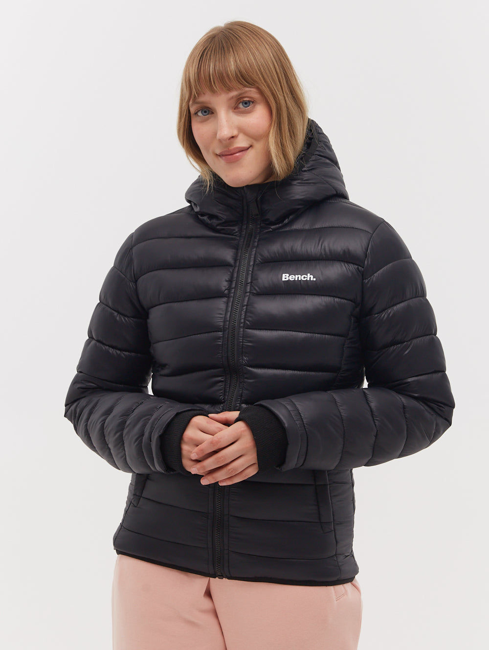 Kara Black BK001 Outerwear Puffer Jackets Shot 1