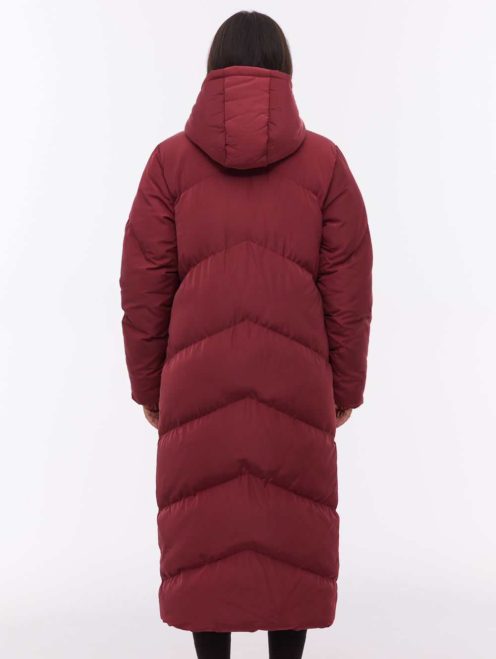 Eloraina parka matelassé maxi à chevrons - Rouge