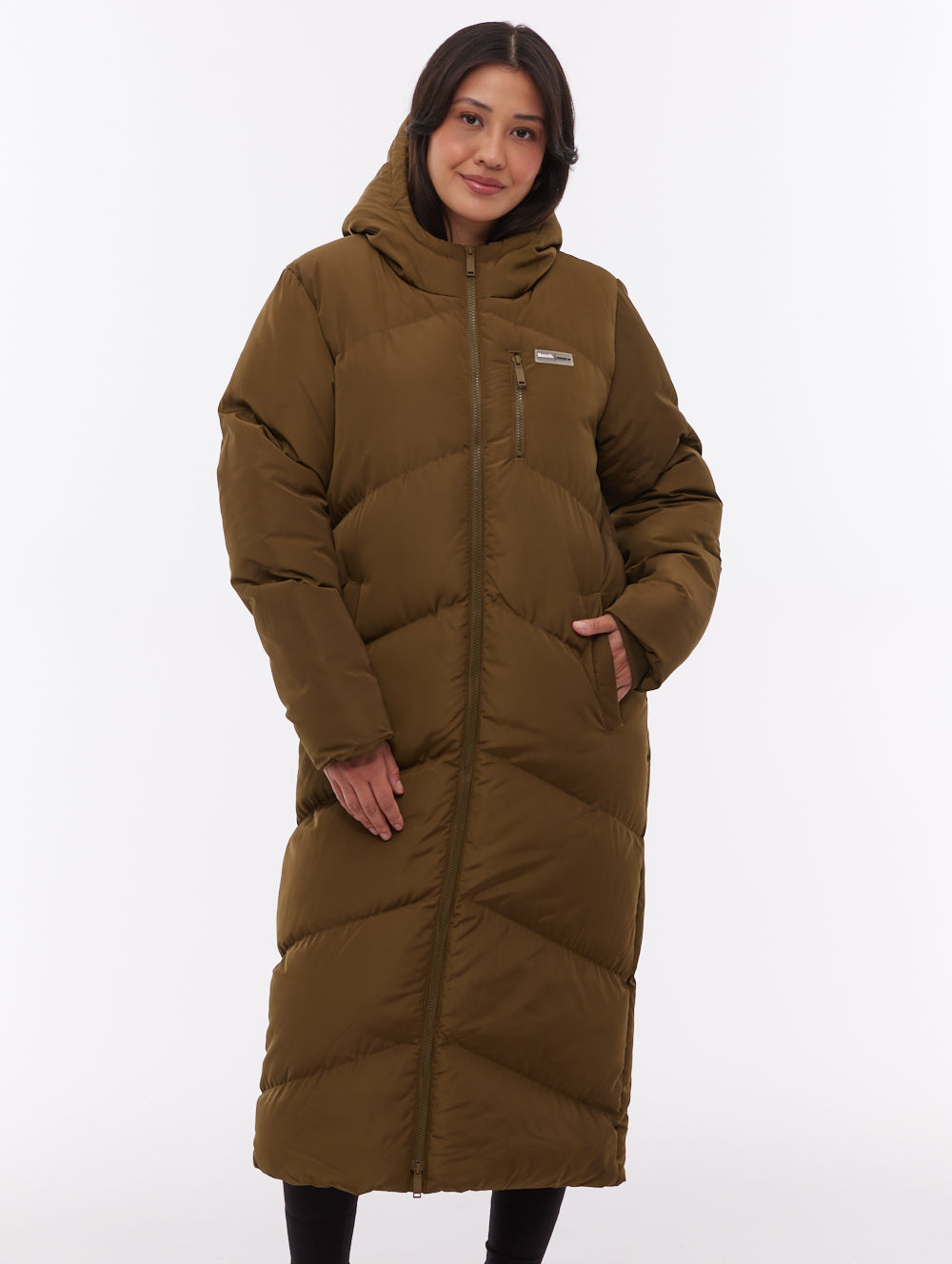 Eloraina parka matelassé maxi à chevrons - Vert