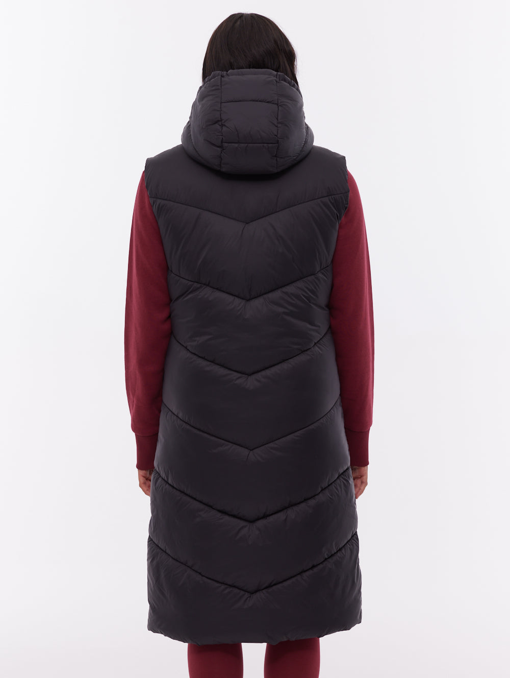 Illy Longline Chevron Puffer Vest