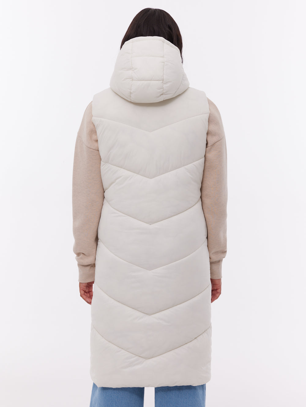 Illy Longline Chevron Puffer Vest
