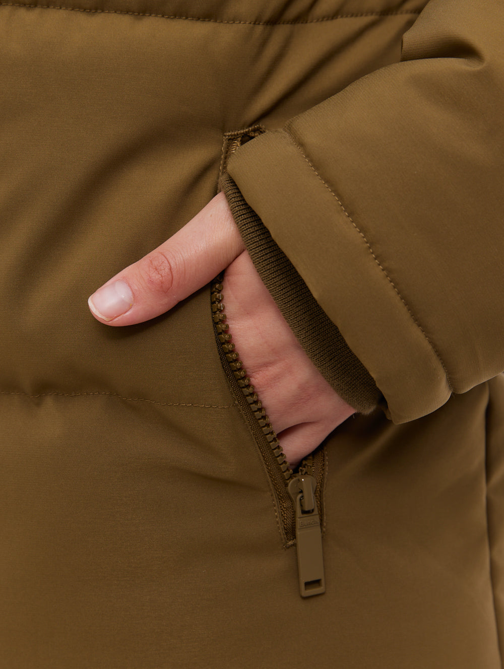 Fina parka matelassé à capuchon - Vert