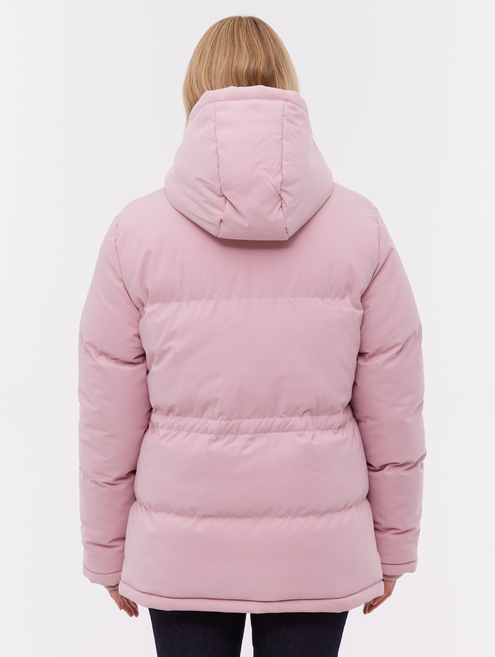 Fina parka matelassé à capuchon - Rose
