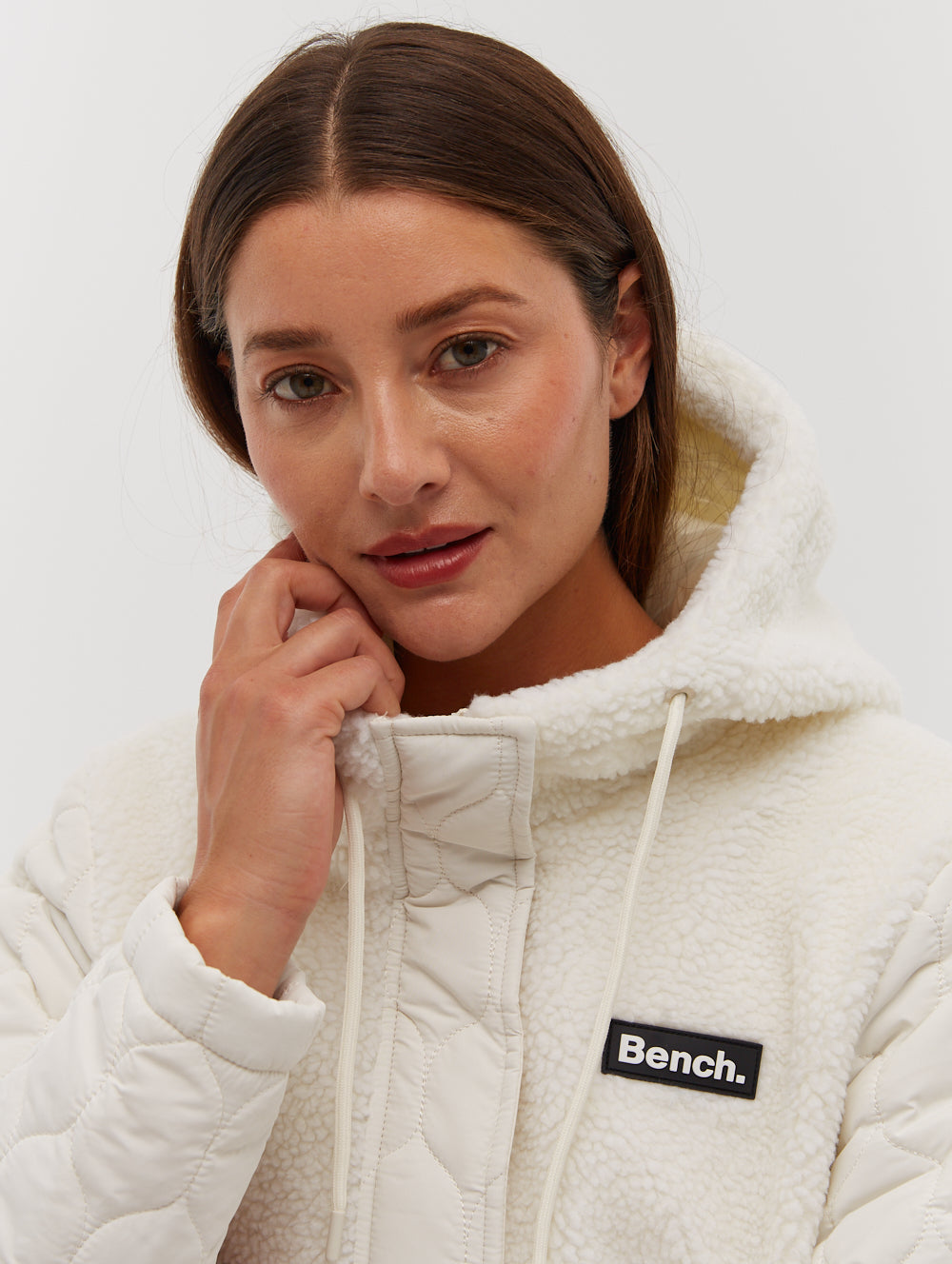 LELAH White Outerwear Jackets Long Sherpa Shot 1
