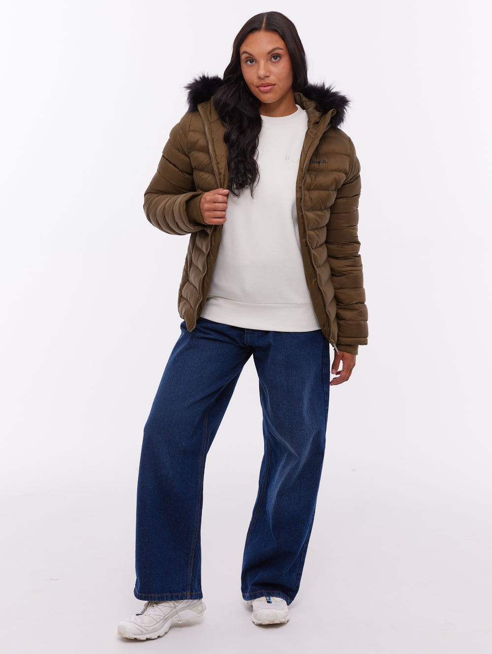 Mal veste matelassée à capuchon - Vert