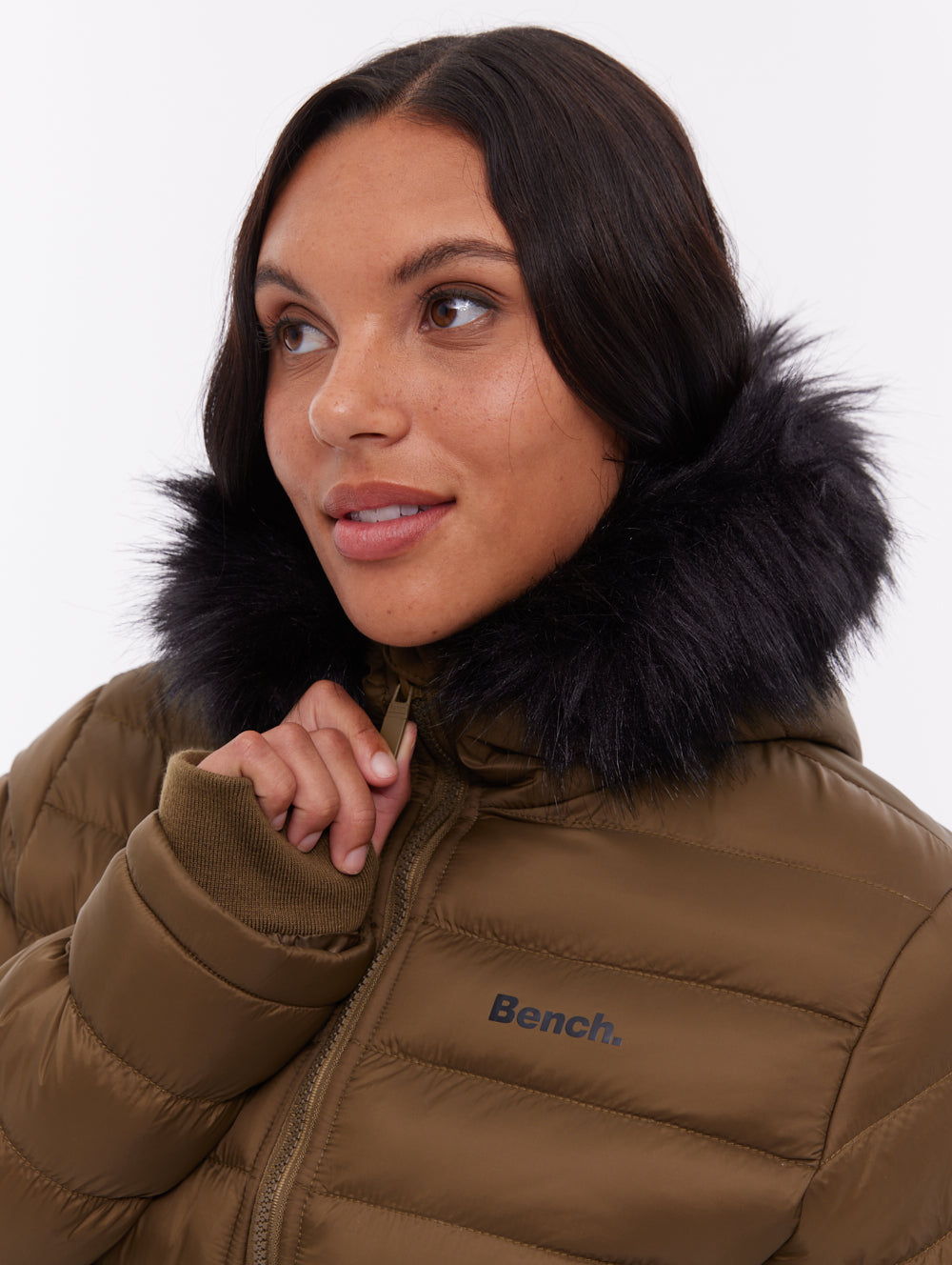 Mal veste matelassée à capuchon - Vert