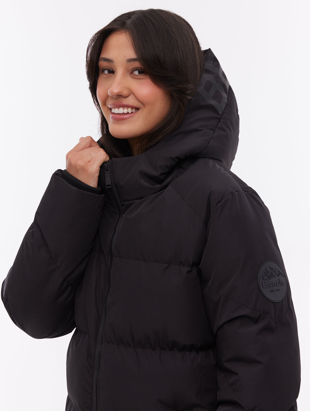 Elli parka matelassé maxi - Noir