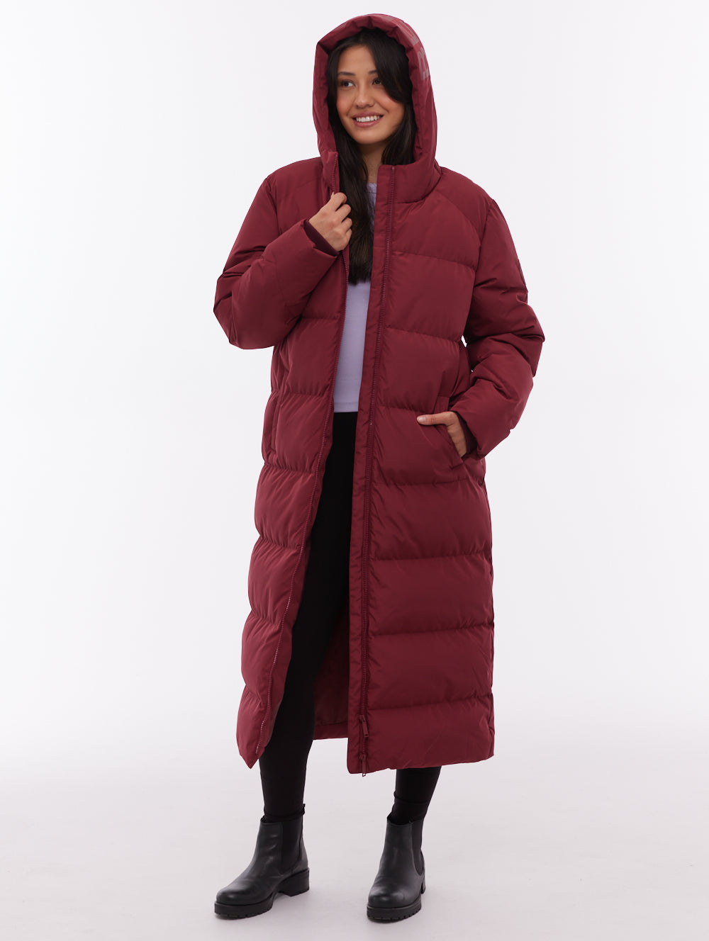 Elli parka matelassé maxi - Rouge