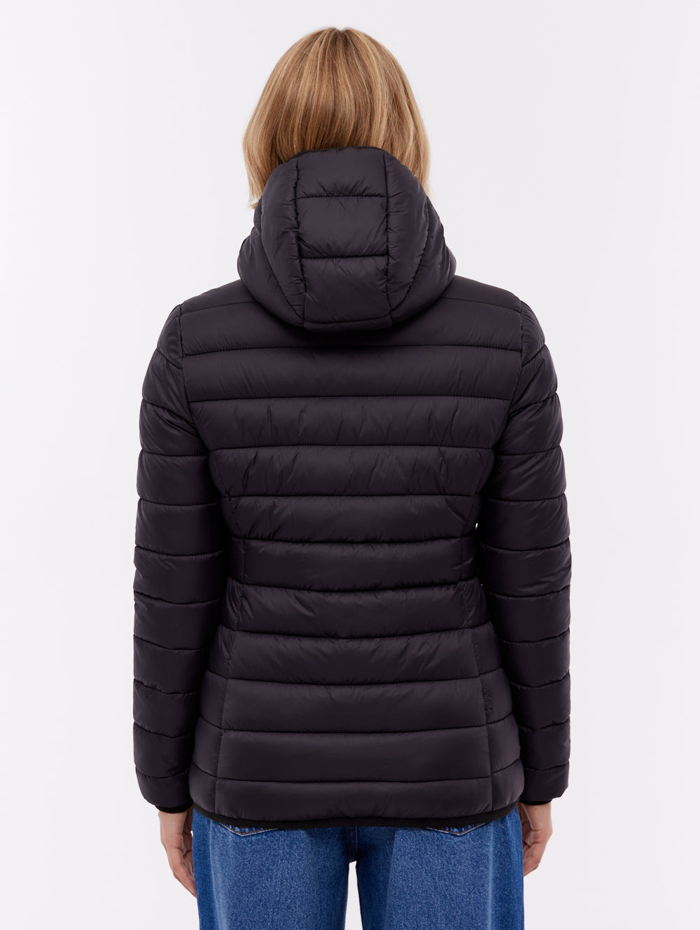 Nella Hooded Puffer Jacket - Black