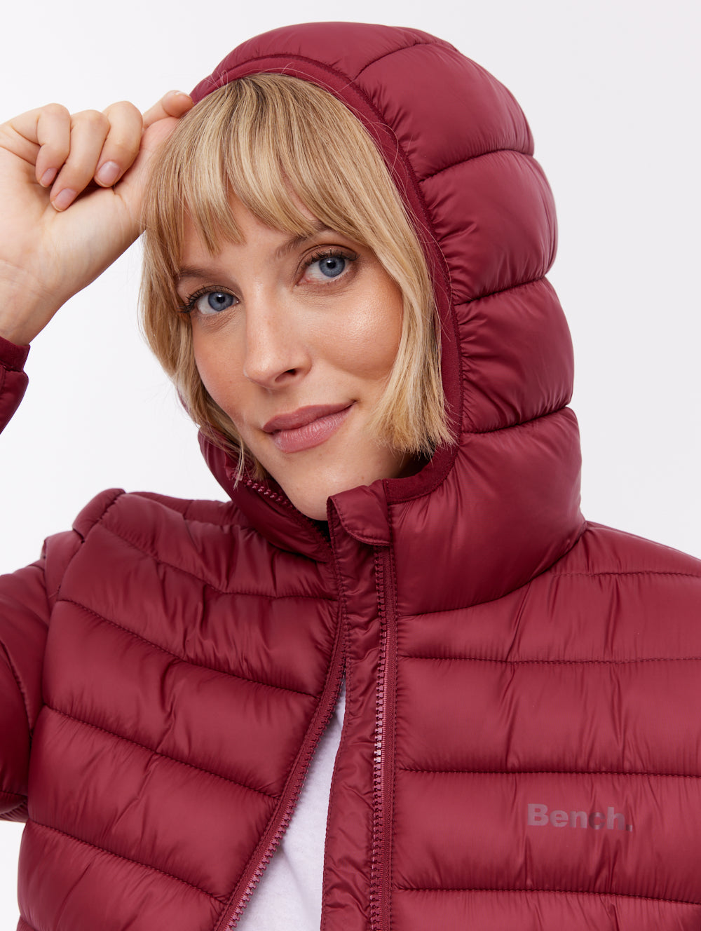 Nella Hooded Puffer Jacket - Red