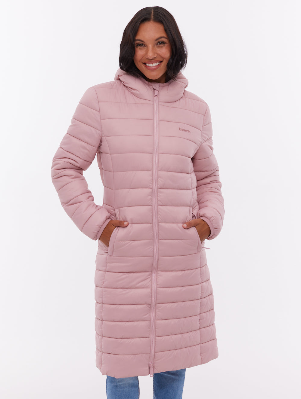 Nella Hooded Maxi Puffer Jacket - Pink