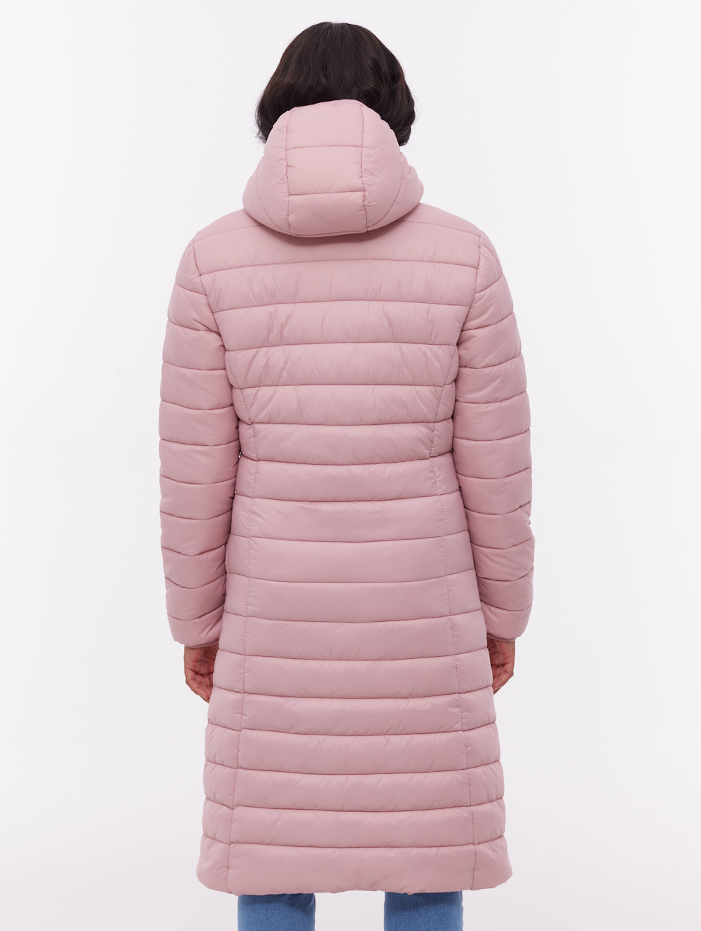 Nella Hooded Maxi Puffer Jacket - Pink