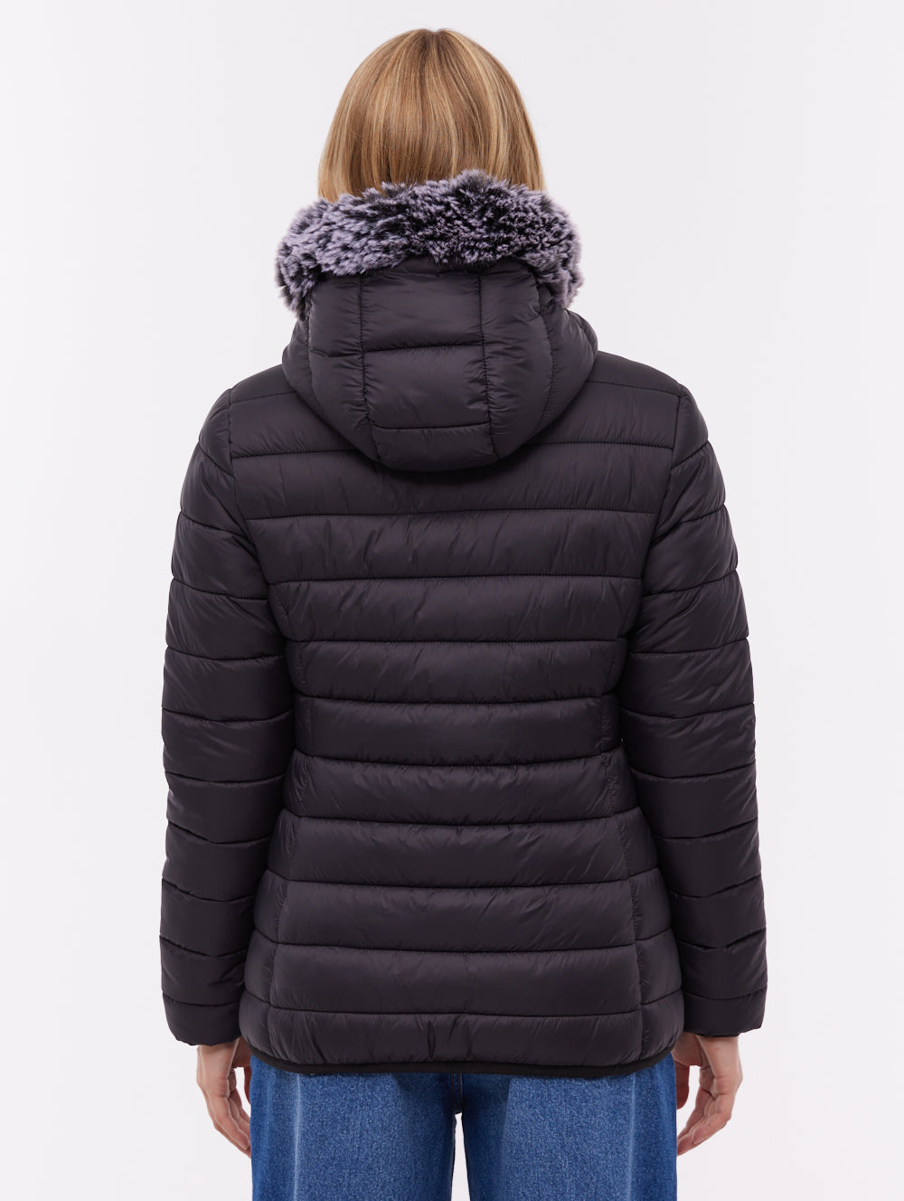 Harel Hooded Puffer Jacket - Black