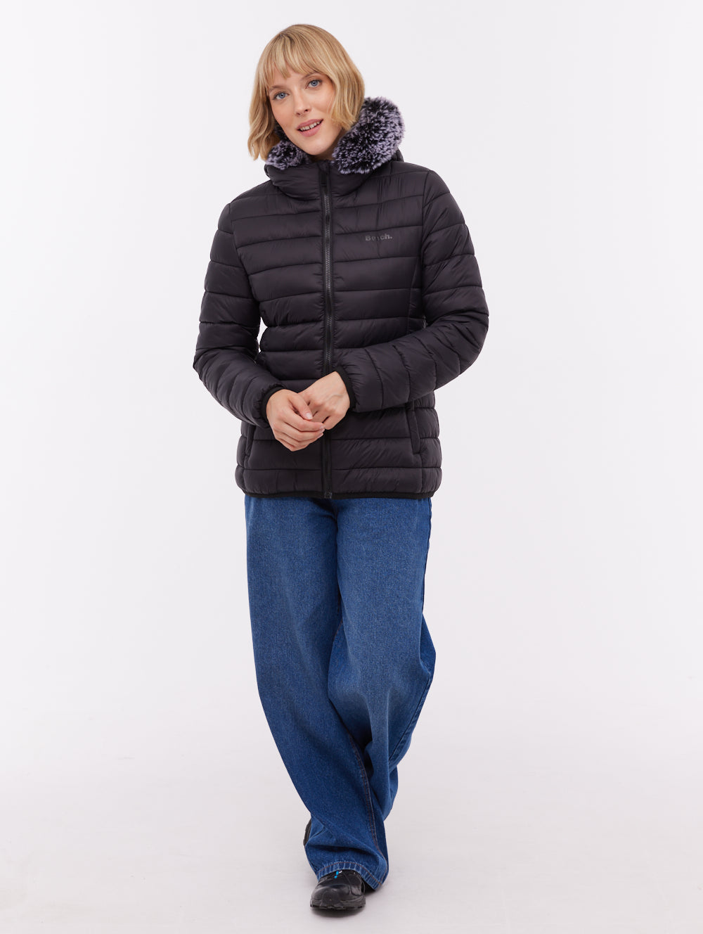 Harel Hooded Puffer Jacket - Black