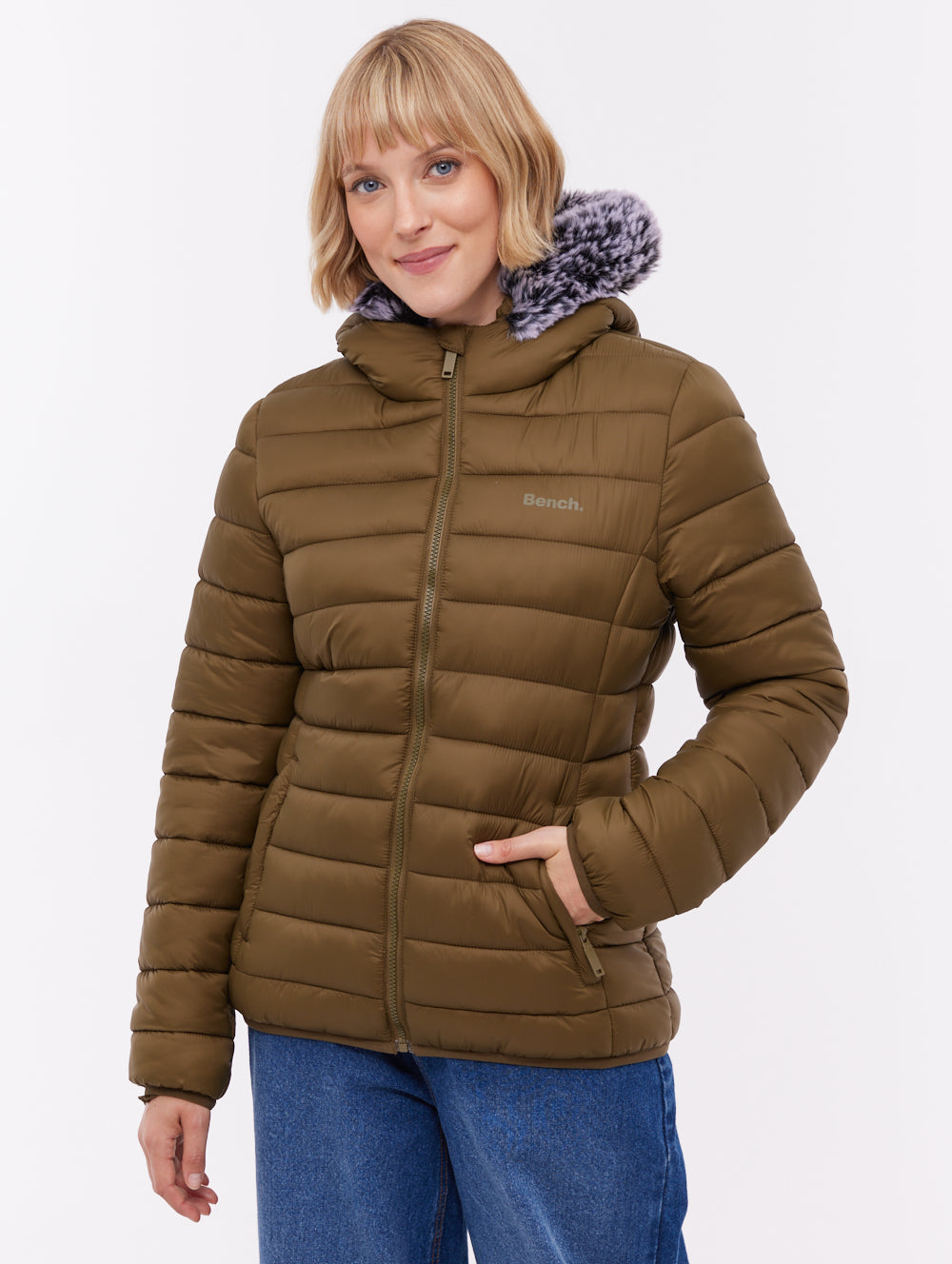 Harel Hooded Puffer Jacket - Green