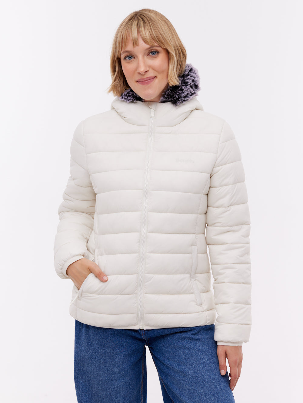Harel Hooded Puffer Jacket - White