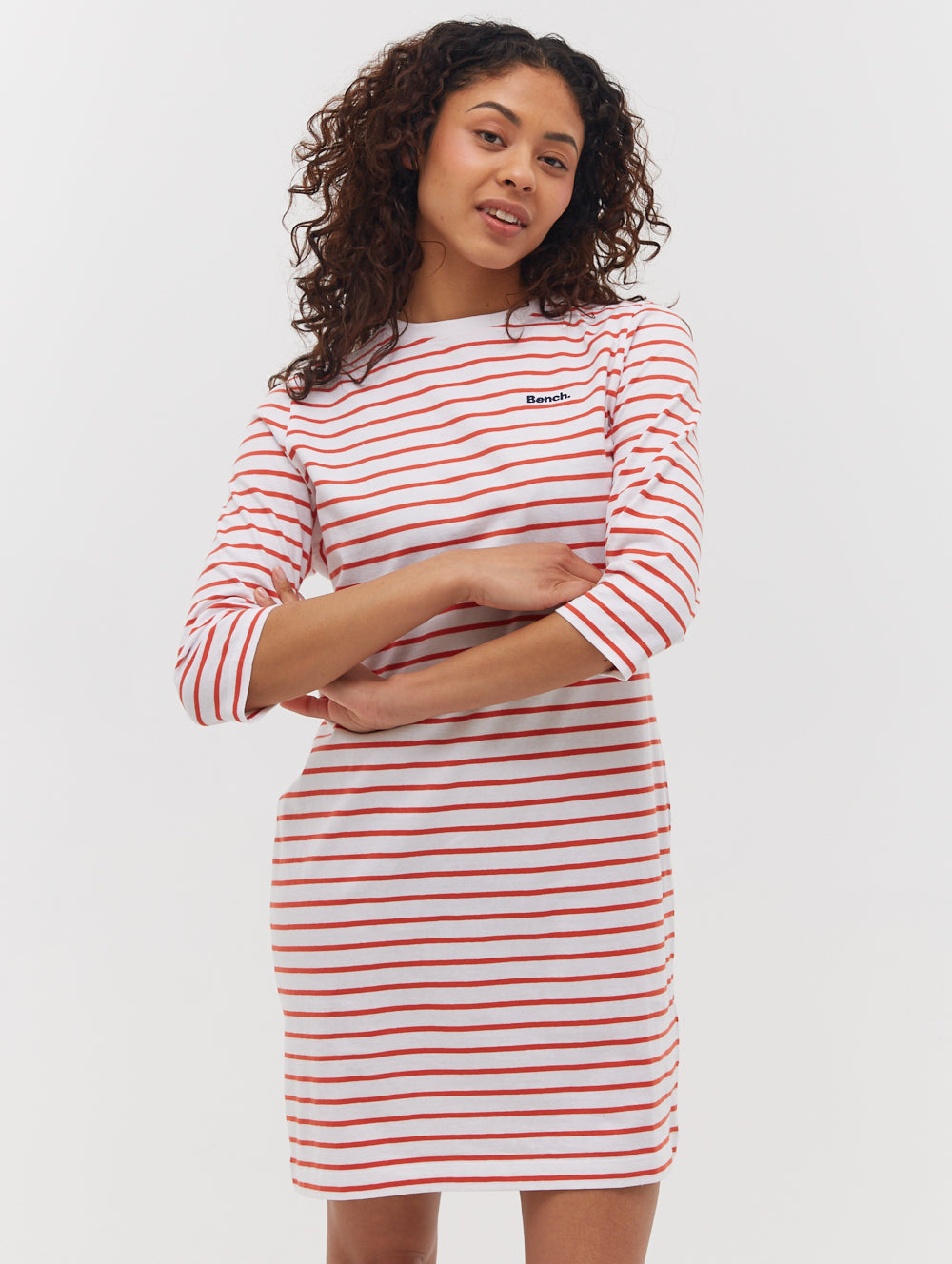 Mab Robe rayée à manches 3/4