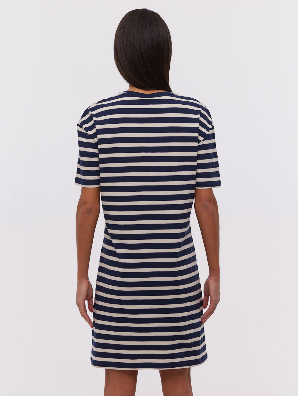 Frandi robe midi t-shirt rayée