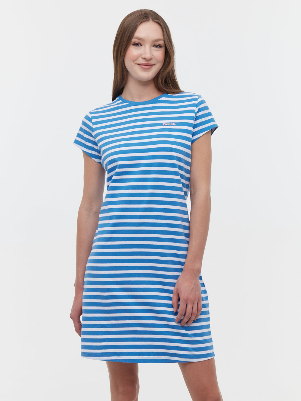Mabelle robe midi t-shirt rayée