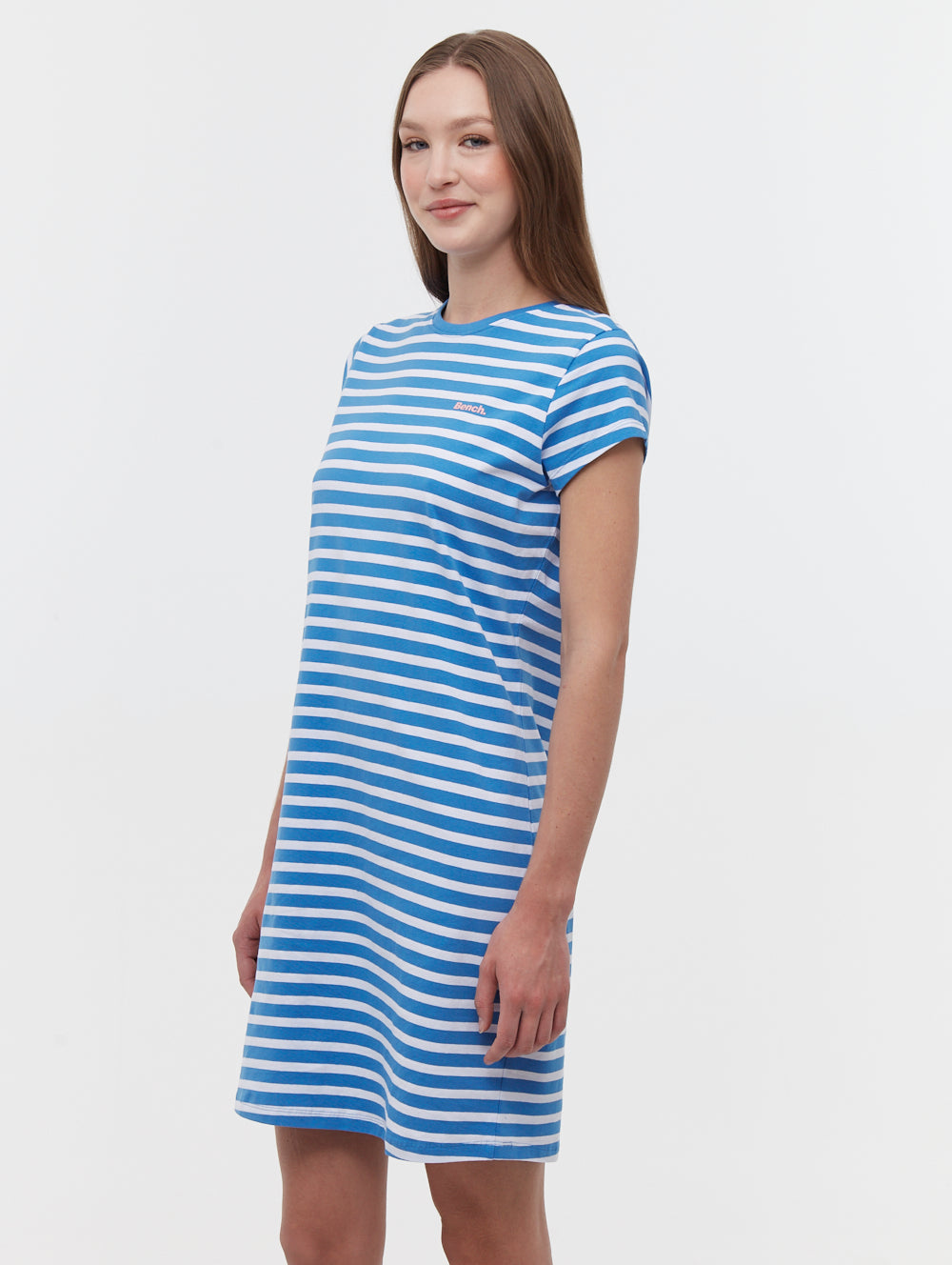 Mabelle robe midi t-shirt rayée