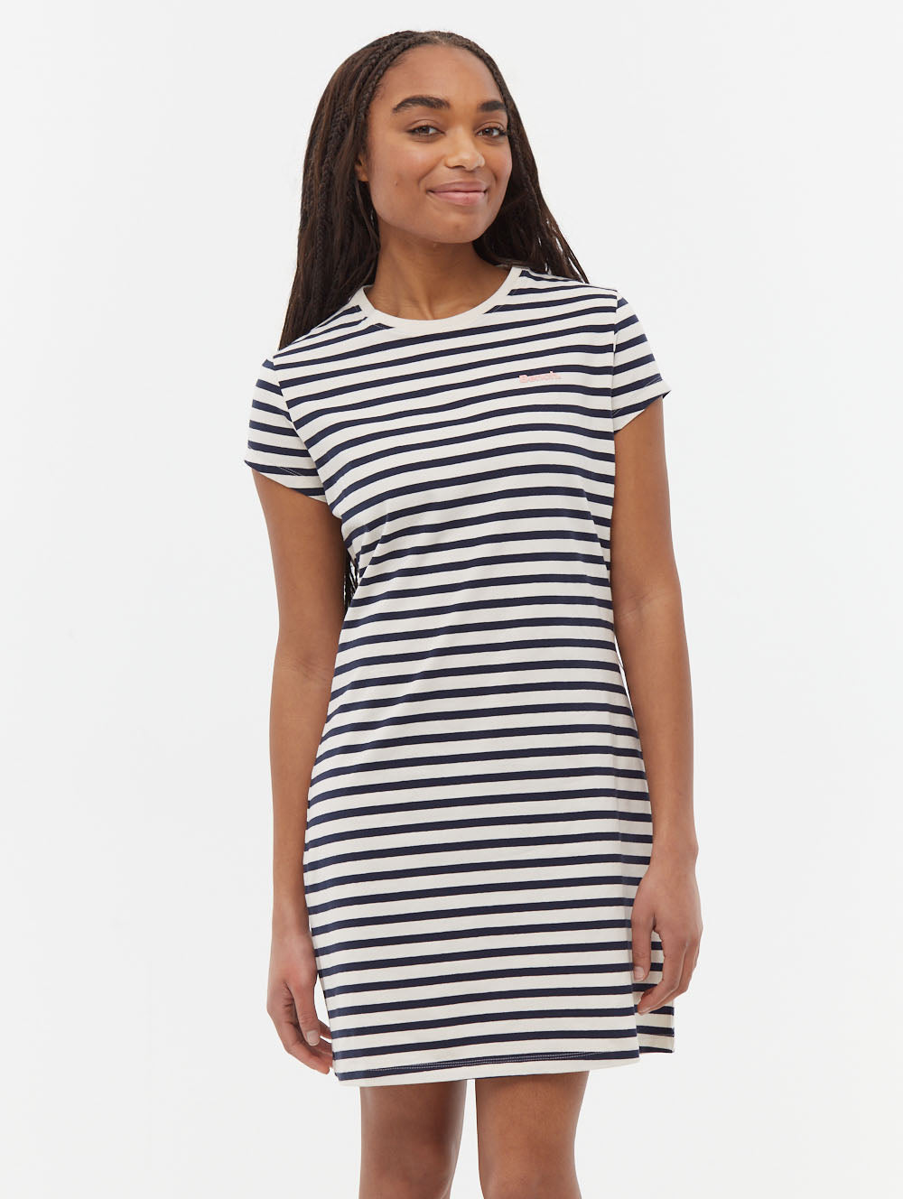 Mabelle robe midi t-shirt rayée