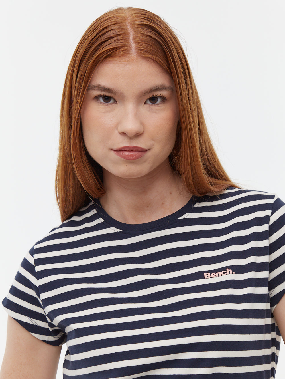 Mabelle robe midi t-shirt rayée