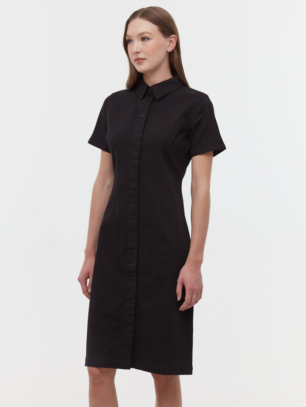 Deana robe chemise à manches courtes