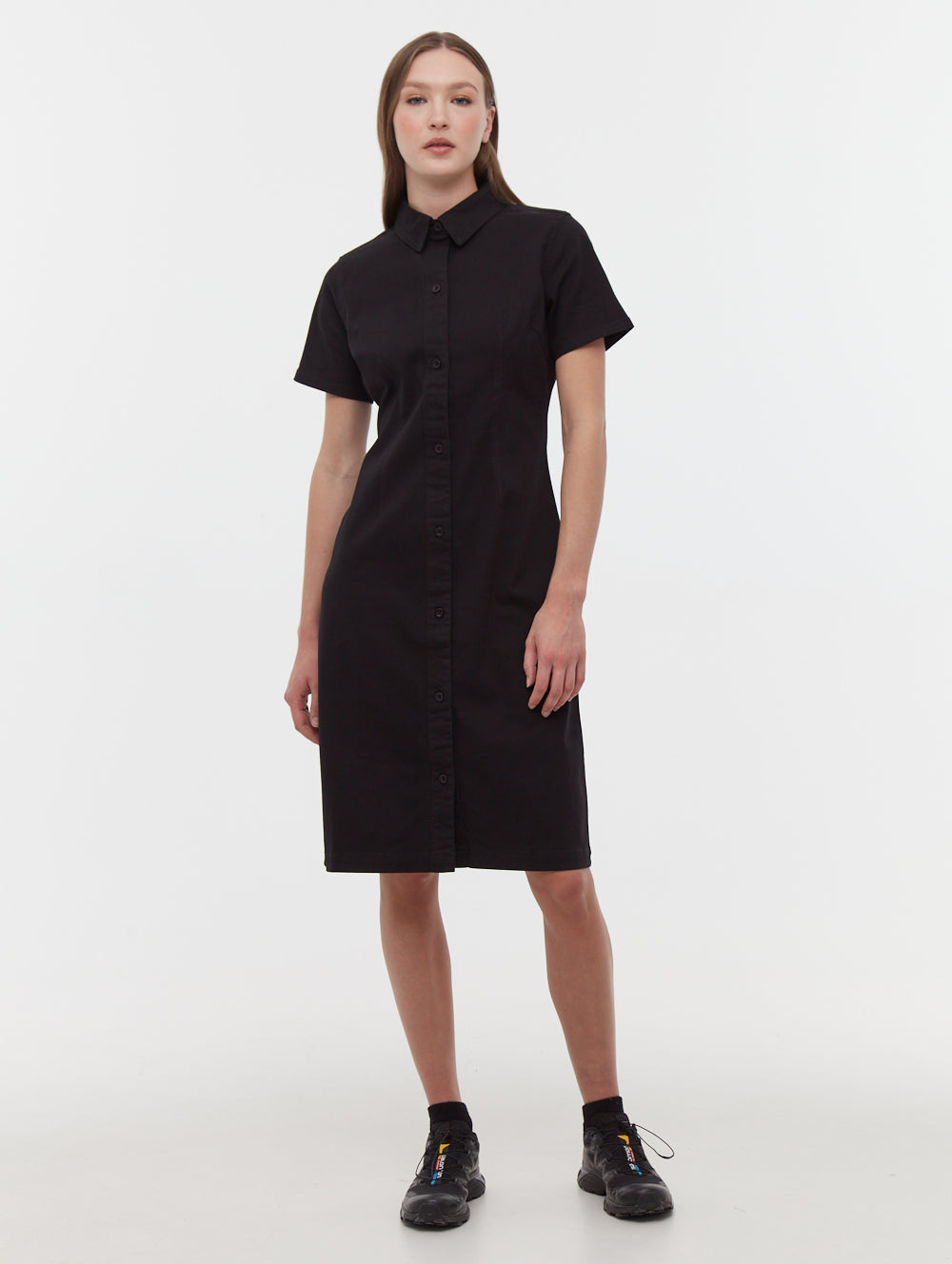 Deana robe chemise à manches courtes