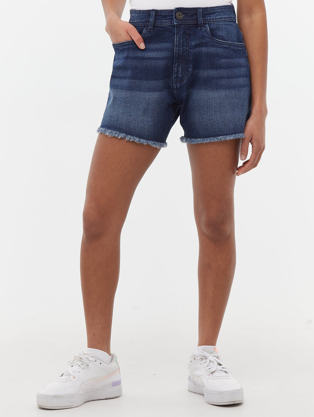 Kaylie short en jean taille haute