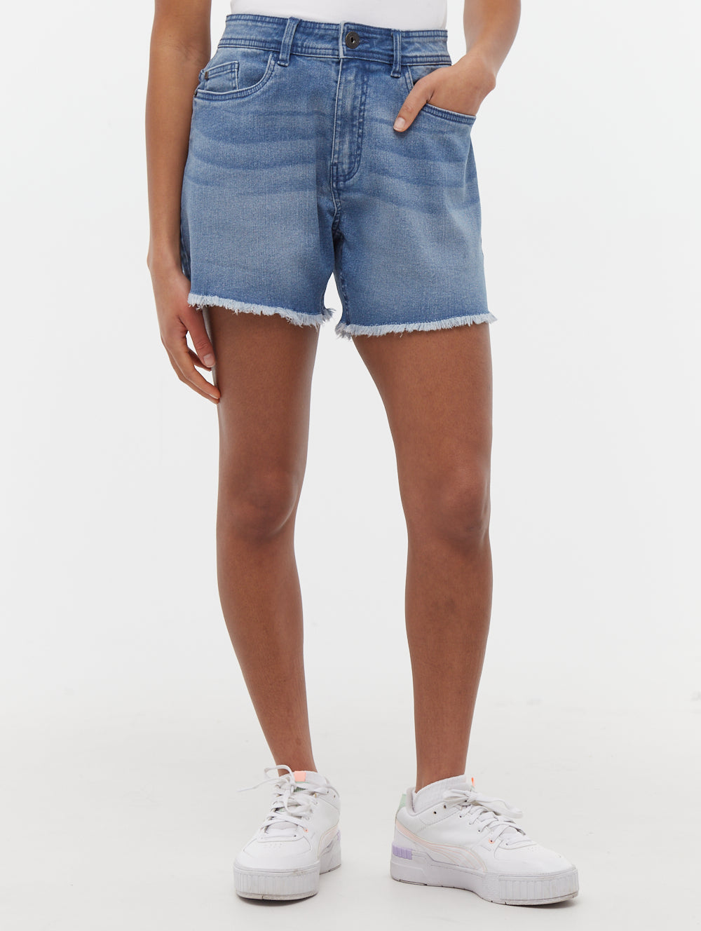 Kaylie short en jean taille haute