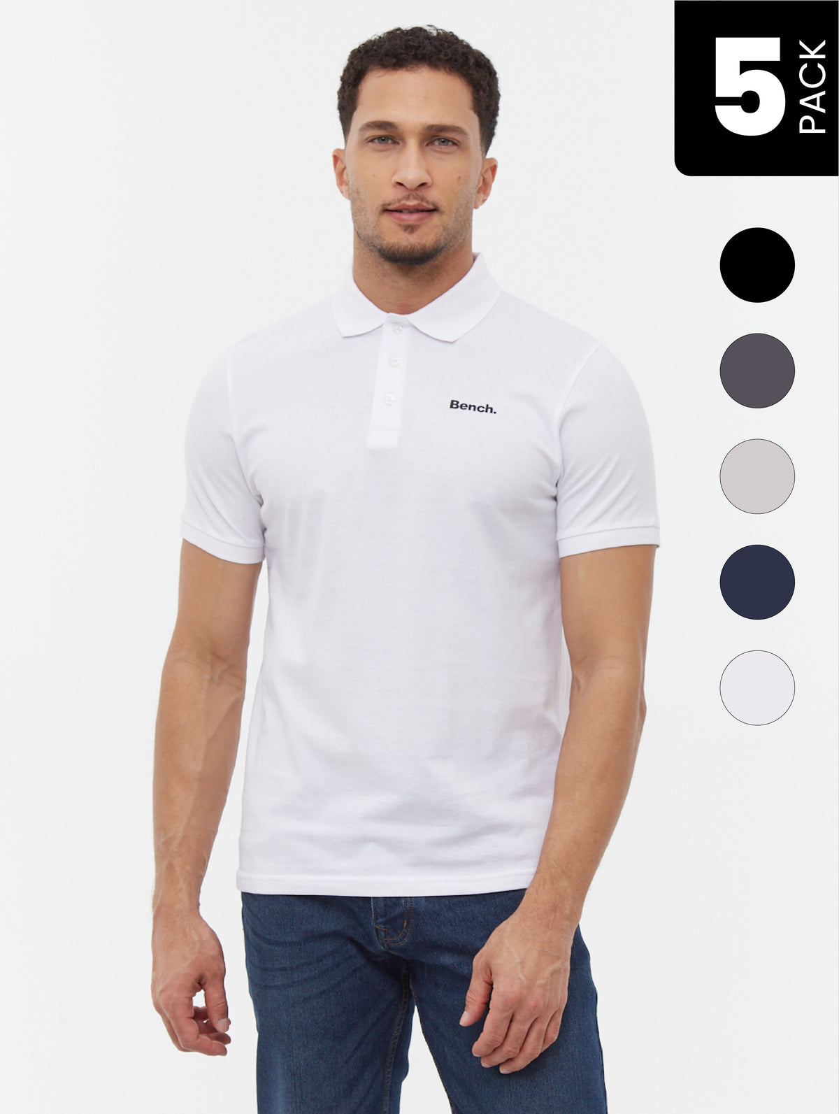 Yessio polo à emblème (paquet de 5)