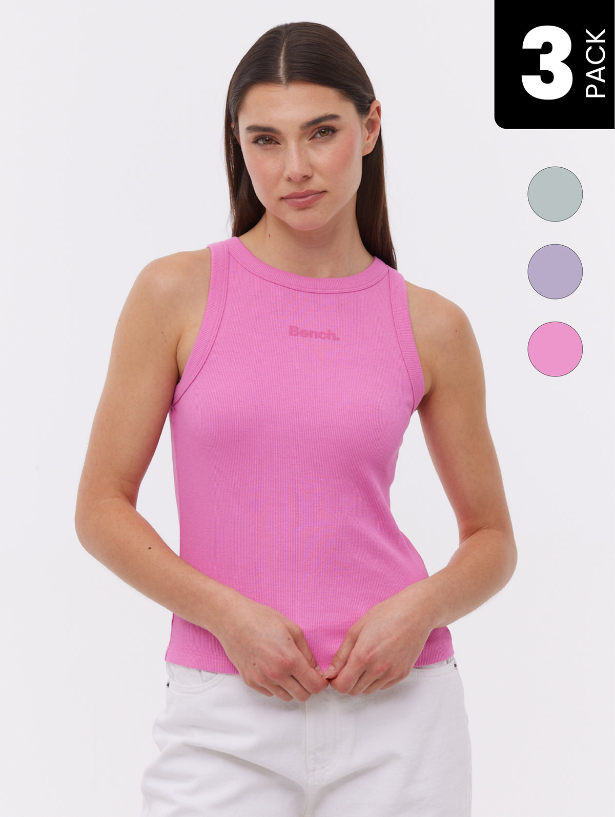 Riv débardeur côtelé (paquet de 3)